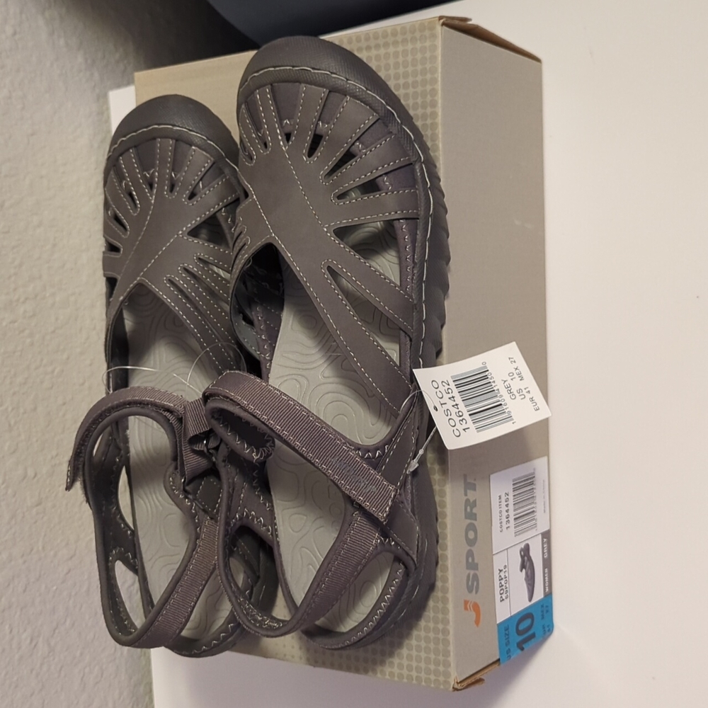 NWT J-Sport Poppy Shoes/Sandals Grey Size 10